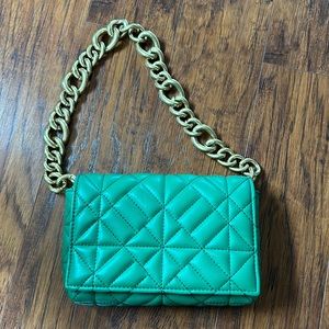 Green shoulder bag